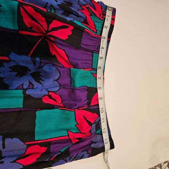 80s Indie Boho Graphic Floral Skirt - Picture 4 of 4